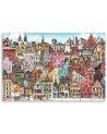 Canvas painting for children's room - Colourful city | FEEBY