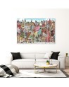 Five-part canvas painting - Merry city | FEEBY