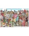 Five-part canvas painting - Merry city | FEEBY