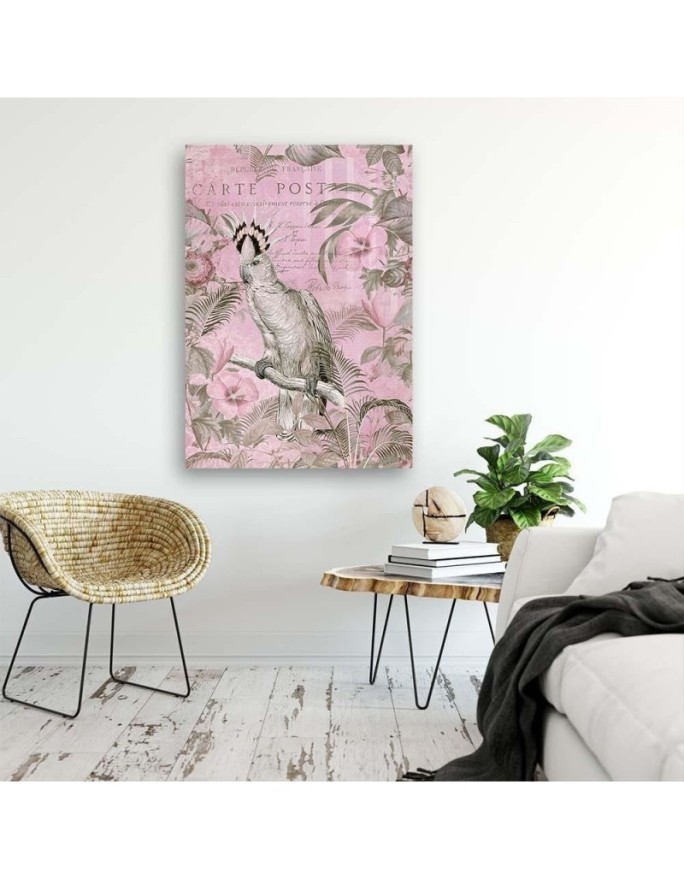 Canvas painting - Pink cockatoo bird Andrea Haase | FEEBY