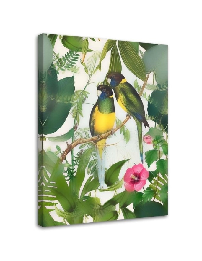 Canvas Paintings for the living room modern - Birds in the jungle Andrea Haase | FEEBY