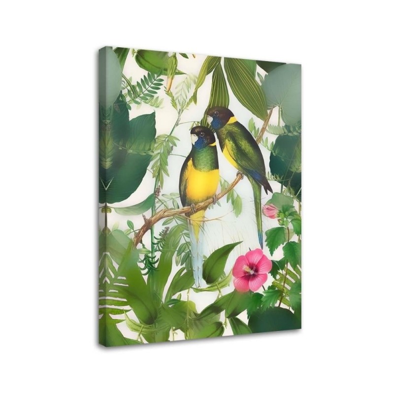 Canvas Paintings for the living room modern - Birds in the jungle Andrea Haase | FEEBY