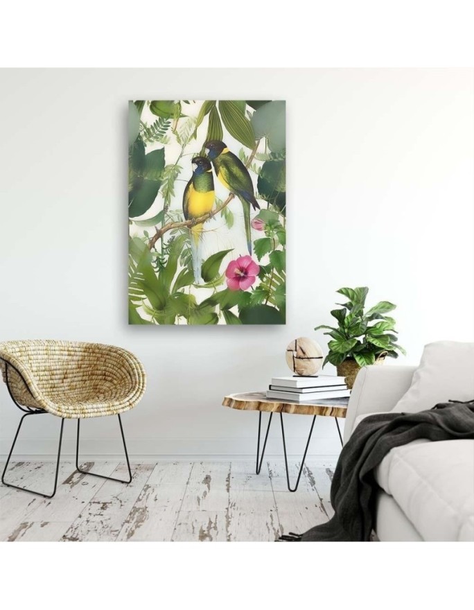 Canvas Paintings for the living room modern - Birds in the jungle Andrea Haase | FEEBY