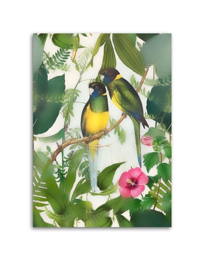 Canvas Paintings for the living room modern - Birds in the jungle Andrea Haase | FEEBY