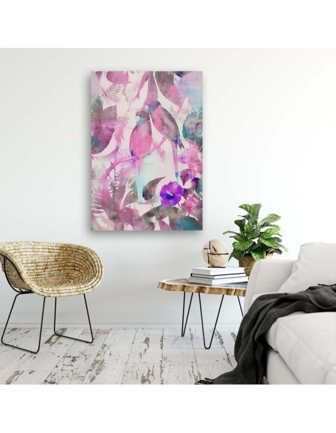 Canvas prints for modern living room - Tropical birds by Andrea Haase | FEEBY