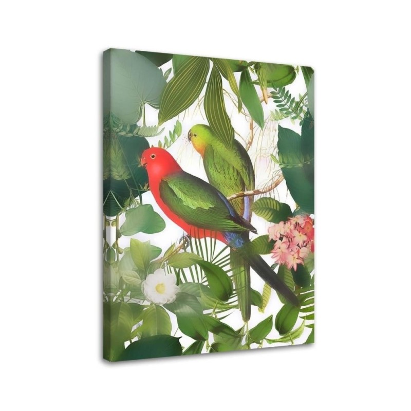 Canvas painting for the bedroom - Birds in the jungle Andrea Haase | FEEBY