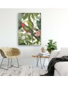 Canvas painting for the bedroom - Birds in the jungle Andrea Haase | FEEBY