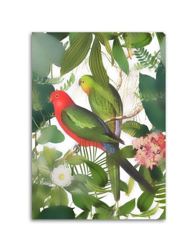 Canvas painting for the bedroom - Birds in the jungle Andrea Haase | FEEBY