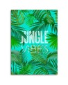 Tropical Canvas painting - Green leaves on a blue background Andrea Haase | FEEBY