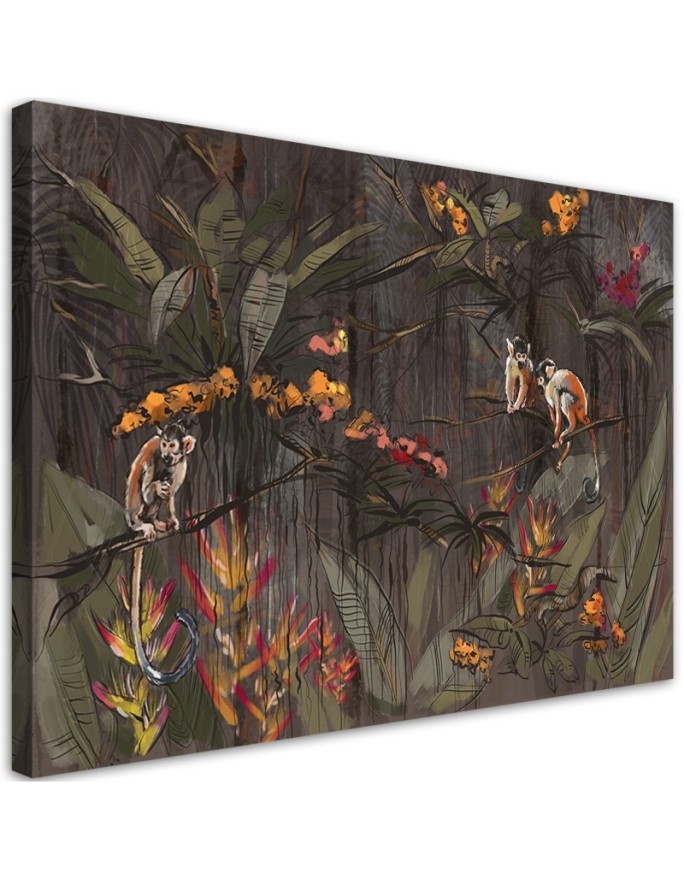 Canvas print - Monkeys in the jungle | FEEBY