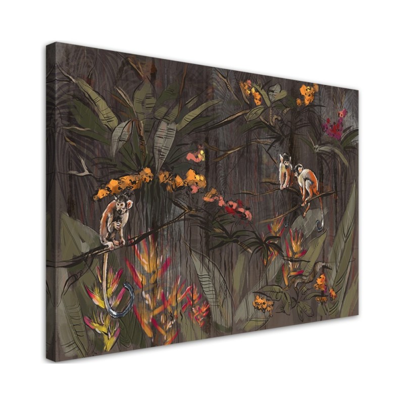 Canvas print - Monkeys in the jungle | FEEBY