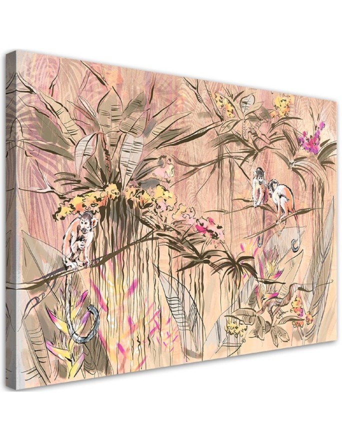 Fashionable Canvas paintings - Monkeys in the jungle | FEEBY