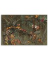 Wall art painting for living room - Monkeys in the jungle | FEEBY