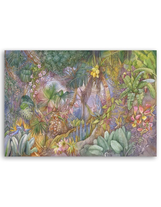 Wall Canvas painting for bedroom - Deep tropical jungle | FEEBY