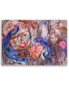 Fashionable Canvas prints for the living room - Magic peacock birds | FEEBY