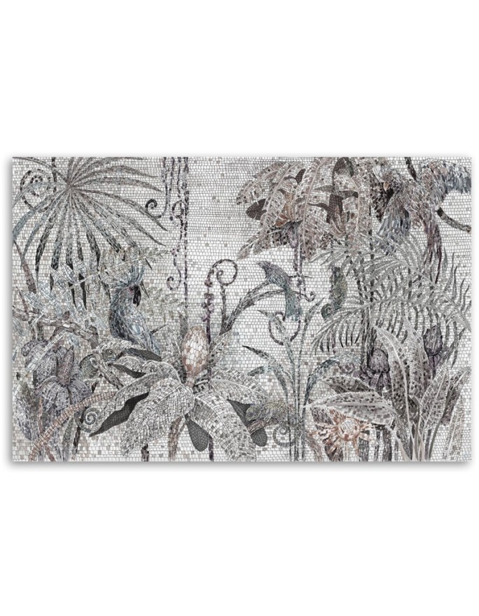 Printed Canvas prints for bedroom - Jungle topical mosaic | FEEBY