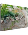 Canvas prints for modern living room - Chameleon on a branch jungle | FEEBY