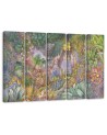 Canvas print for wall 5 parts - Deep jungle | FEEBY