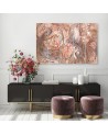Wall painting for living room 5 parts - Magic peacock | FEEBY
