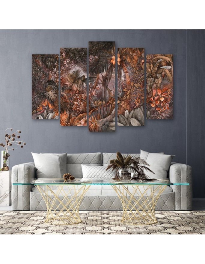 Exotic bedroom Canvas painting - Jungle rainforest | FEEBY
