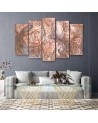 Pentaptic wall painting - Magical peacock | FEEBY