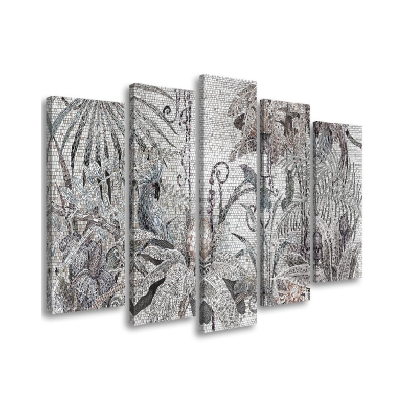 Five-part canvas painting - Jungle mosaic | FEEBY