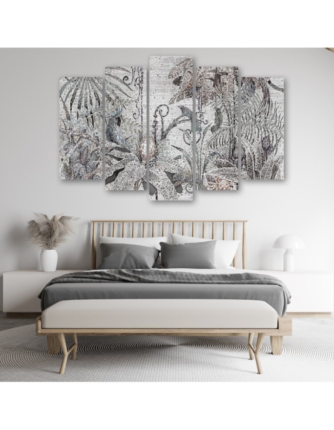 Five-part canvas painting - Jungle mosaic | FEEBY