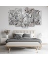 Five-part canvas painting - Jungle mosaic | FEEBY