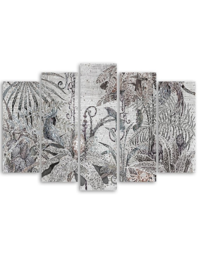 Five-part canvas painting - Jungle mosaic | FEEBY