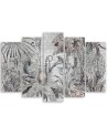 Five-part canvas painting - Jungle mosaic | FEEBY