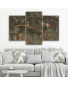 Triptych canvas print - Monkeys in the jungle | FEEBY