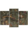 Triptych canvas print - Monkeys in the jungle | FEEBY