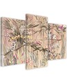 Wall Canvas painting for living room triptych - Monkeys in the jungle | FEEBY