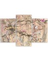Wall Canvas painting for living room triptych - Monkeys in the jungle | FEEBY