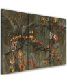 Wall picture on Canvas for living room triptych - Monkeys in the jungle | FEEBY