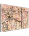 Wall painting for living room triptych - Monkeys in the jungle | FEEBY