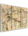 Wall picture for living room triptych - Monkeys in the jungle | FEEBY