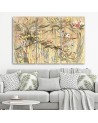 Wall picture for living room triptych - Monkeys in the jungle | FEEBY