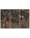 Wall painting for living room triptych - Monkeys in the jungle | FEEBY