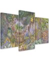 Triptych wall art painting for bedroom - Deep jungle | FEEBY