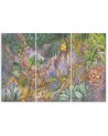 Triptych wall picture for bedroom - Deep jungle | FEEBY