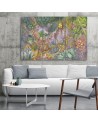 Triptych wall picture for bedroom - Deep jungle | FEEBY