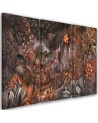 Triptych wall art painting for bedroom - Deep jungle | FEEBY