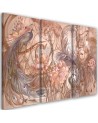 Wall Canvas painting for living room three-piece - Magic peacock | FEEBY