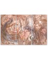 Wall Canvas painting for living room three-piece - Magic peacock | FEEBY