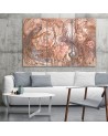 Wall Canvas painting for living room three-piece - Magic peacock | FEEBY