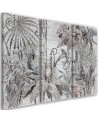 Bedroom triptych wall painting - Jungle mosaic | FEEBY