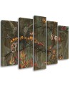 Canvas 5-piece painting - Monkeys in the jungle | FEEBY