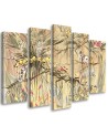 5-piece canvas painting - Jungle monkeys | FEEBY