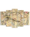 5-piece canvas painting - Jungle monkeys | FEEBY